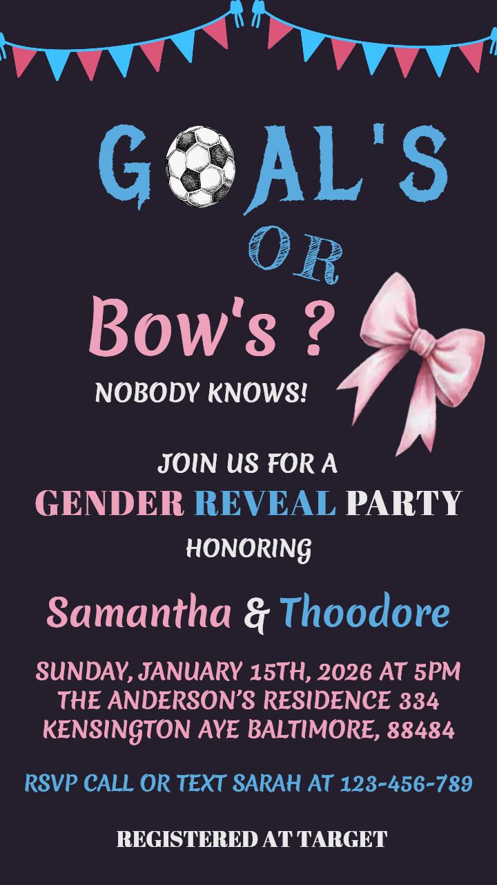 Football theme gender reveal ( english ) 01