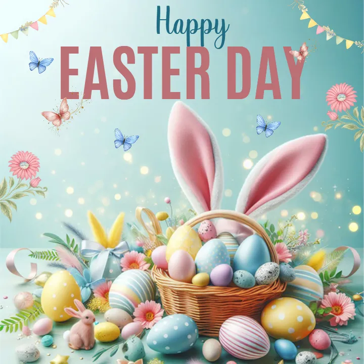 Editable Happy Easter Day Image in English Online Download