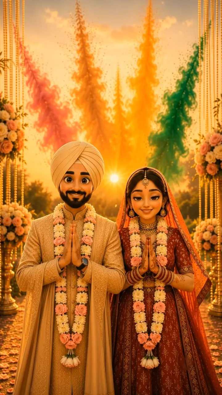 3D Punjabi Wedding Invitation Video with Royal Sikh Designs