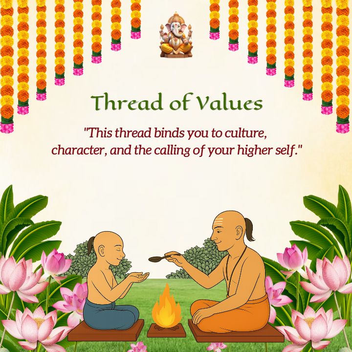 Thread ceremony Quotes Template in English classic theme