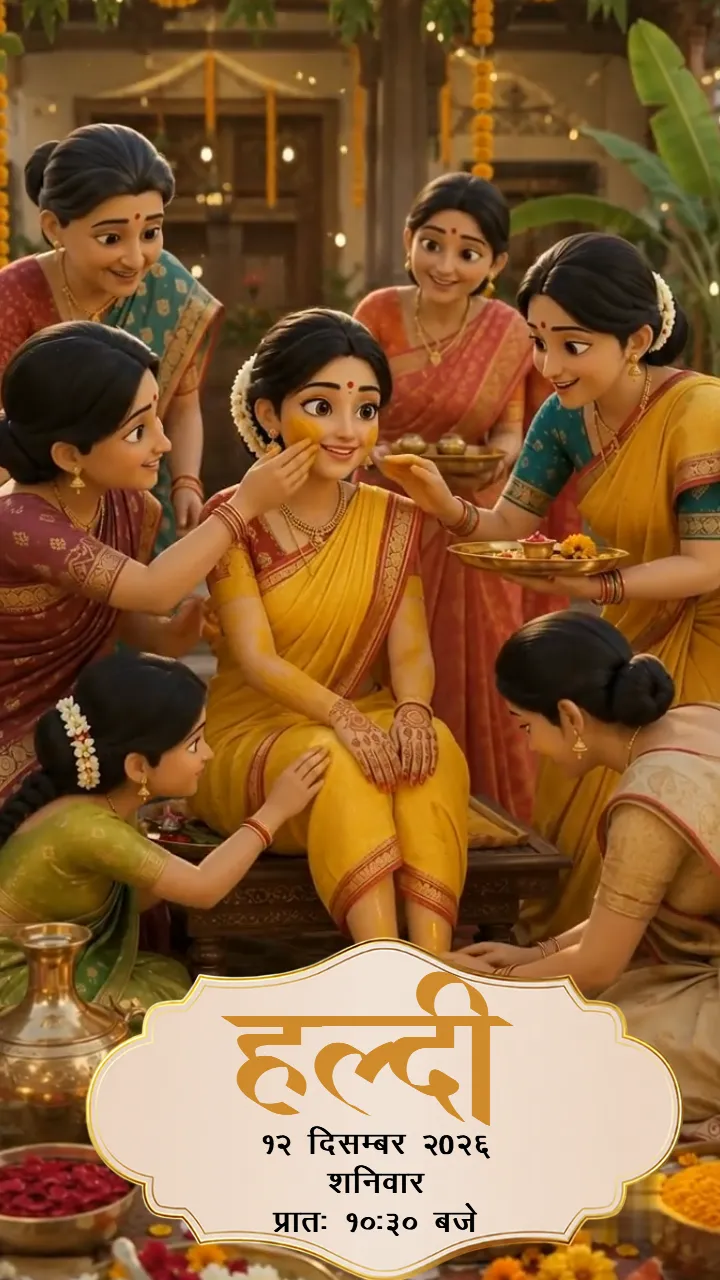 3D Bihari Wedding Invitation Video with Traditional Rituals
