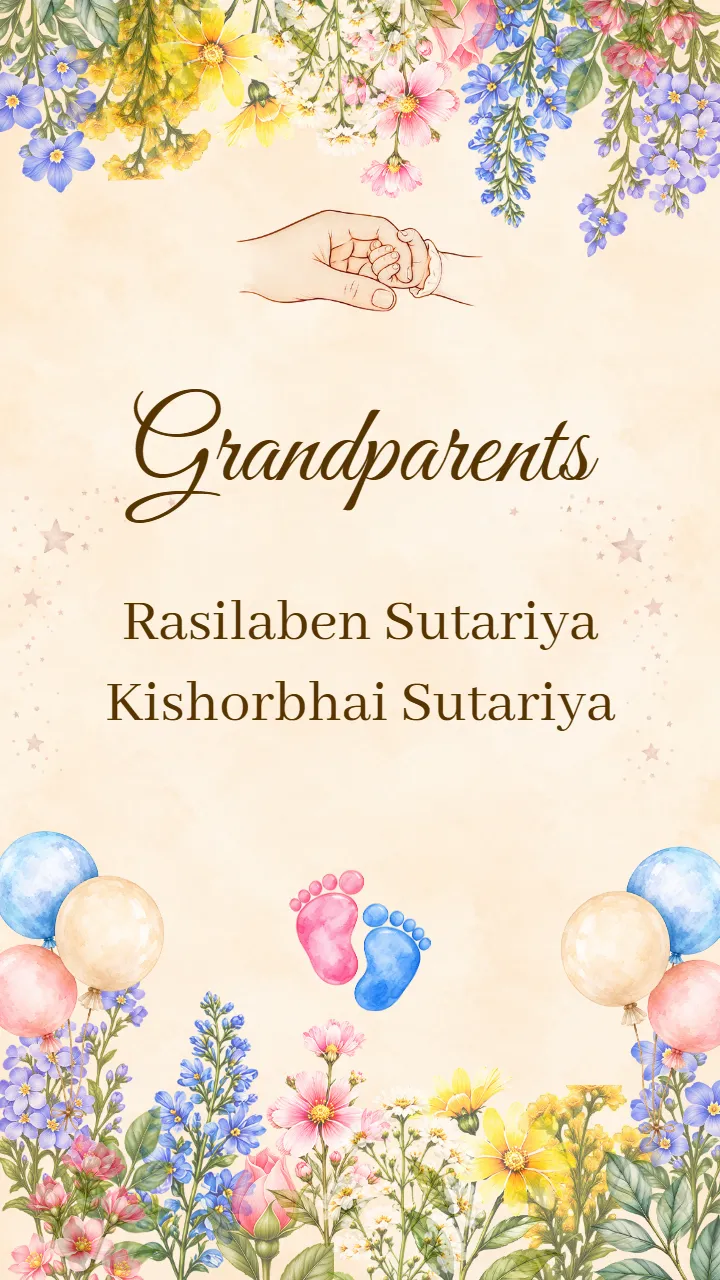 Baby Shower Invitation Video in English with Floral Theme