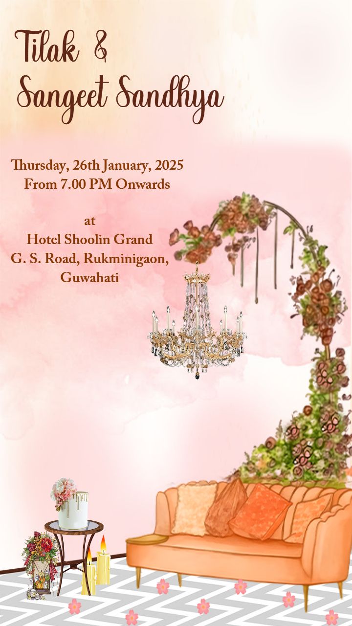 Royal Wedding Invitation template with Palace Charm