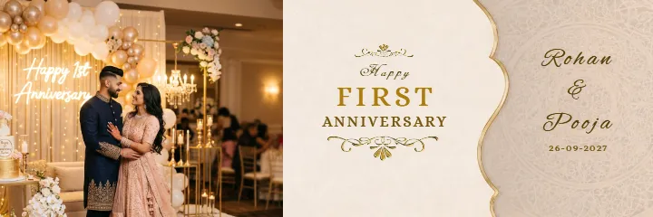 First Anniversary Party Album Design Ideas for Couples