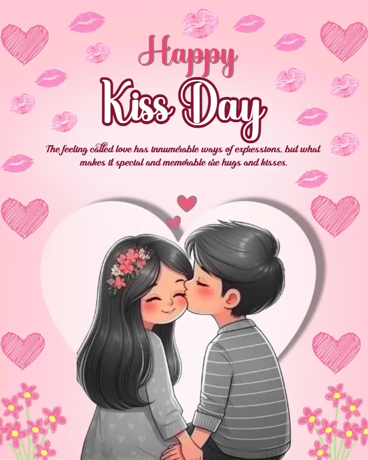 Happy Kiss Day Greetings English 2026 for Love and Romance