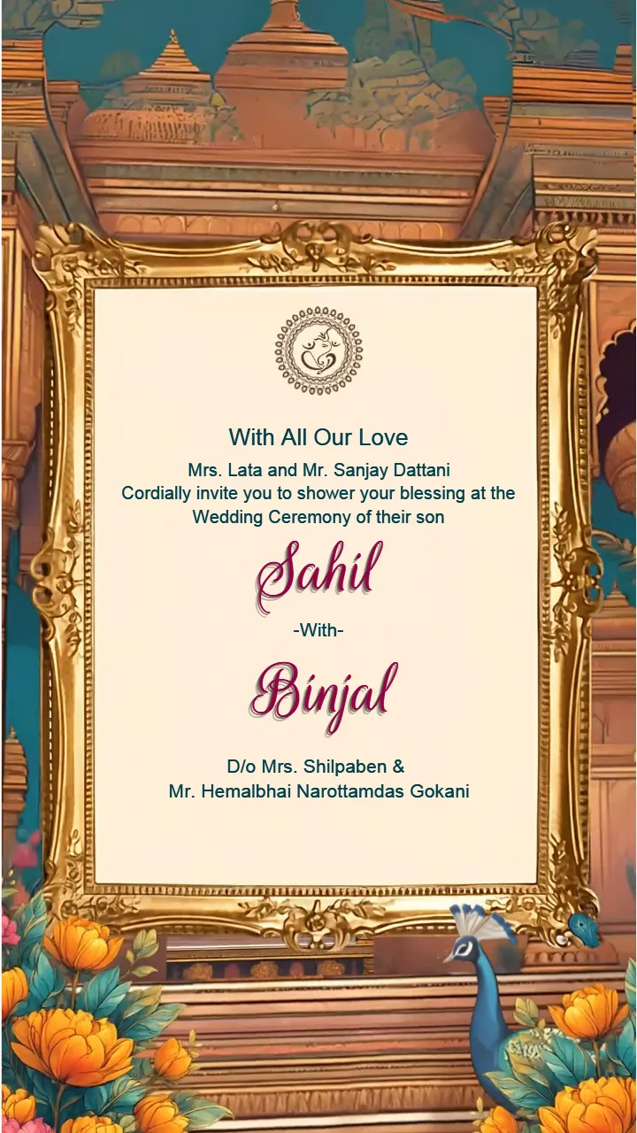 3D Wedding Invitation Video with Royal Palace Theme