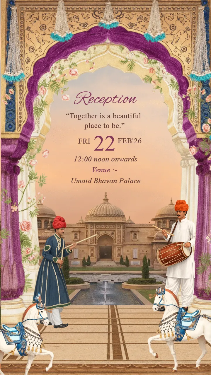 Royal Wedding Invitation Video With Grand Design