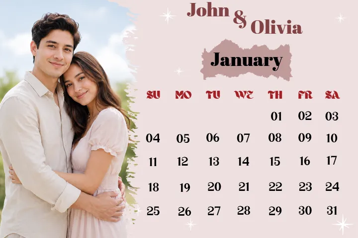 Wedding Calendar Design for Personalized Monthly Moments