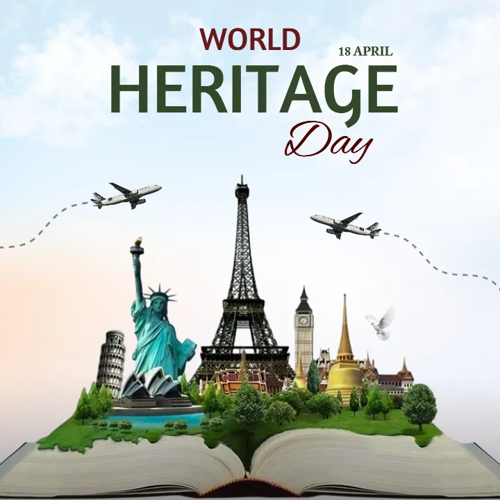 World Heritage Day Post in English for Sharing Online