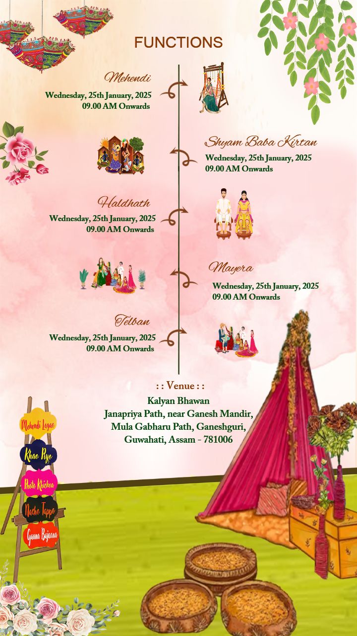 Royal Wedding Invitation template with Palace Charm