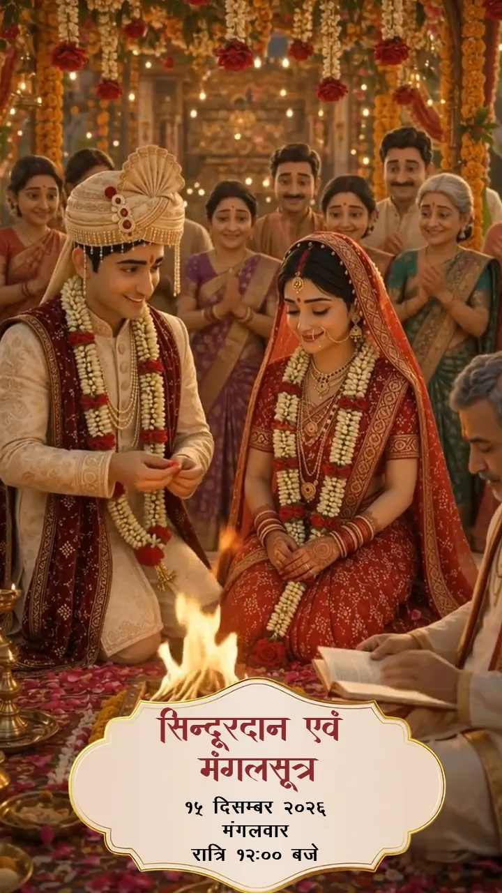 3D Bihari Wedding Invitation Video with Traditional Rituals