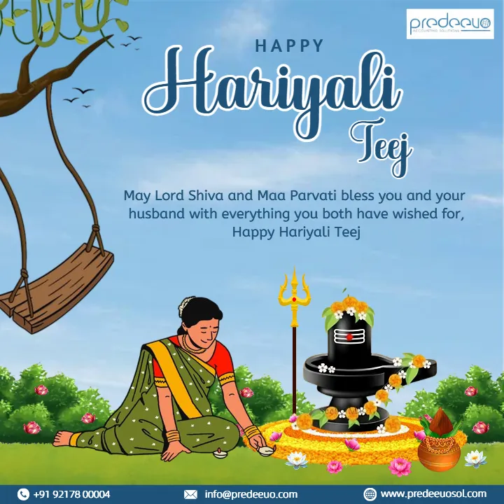 Happy Hariyali Teej Branding Post Design HD for Business