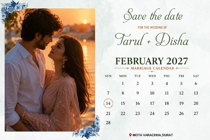 Wedding Calendar Maker with Free Editable Templates