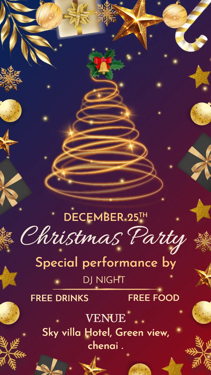Create Perfect Christmas Party Invitation Template Online