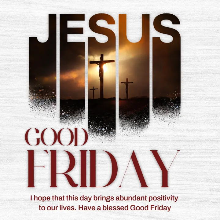 Best Jesus Good Friday Festival Wishes in English HD Design