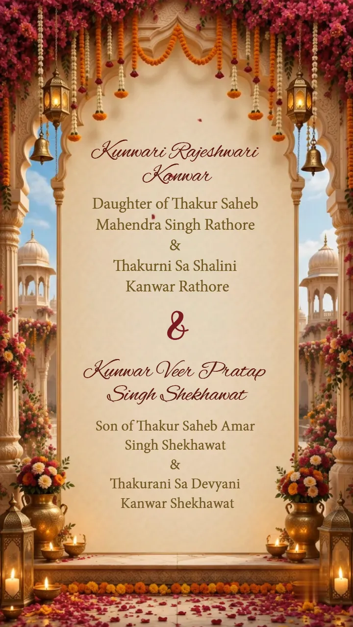 3d Indian Wedding Invitation Video with Royal Rajput Theme