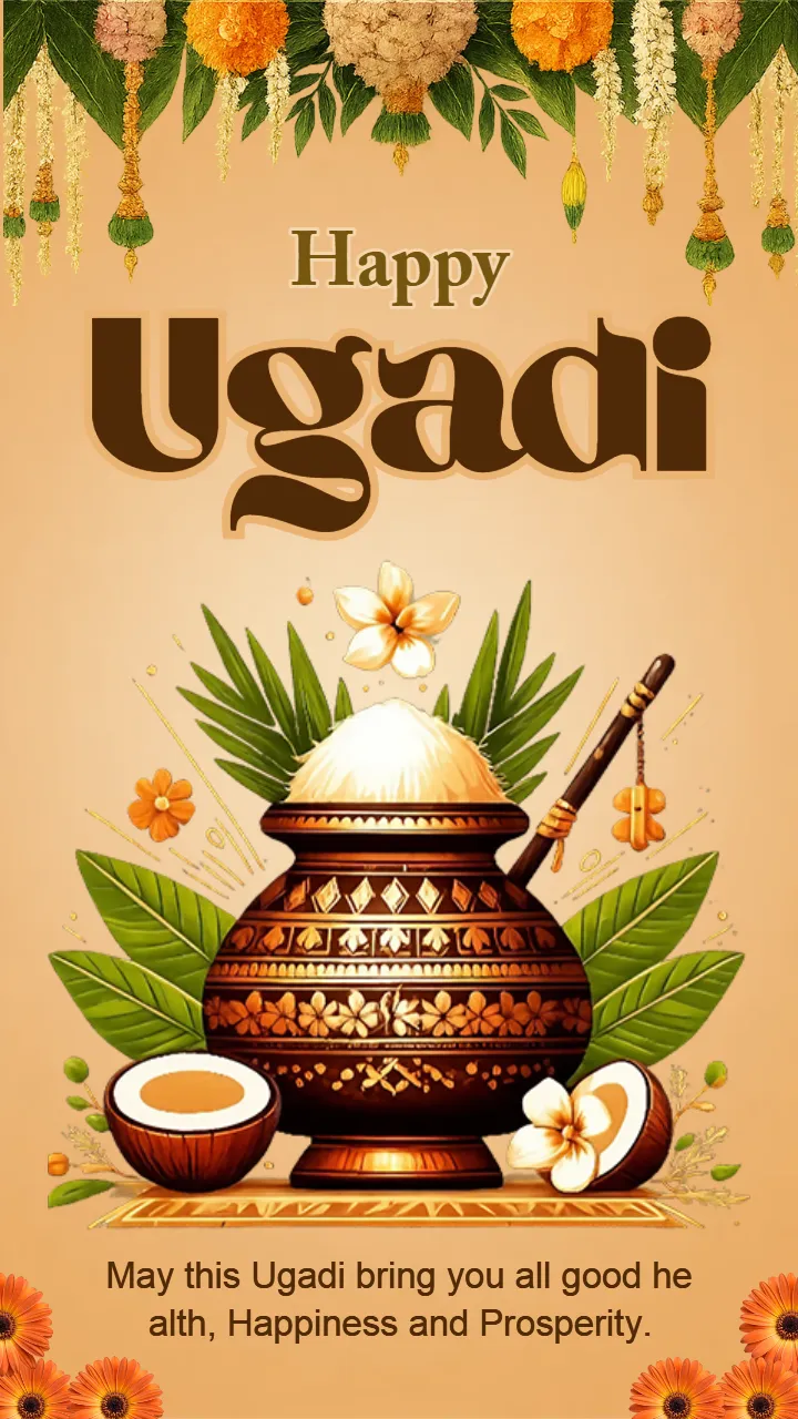 Beautiful Ugadi Image in English for Festival Wishes