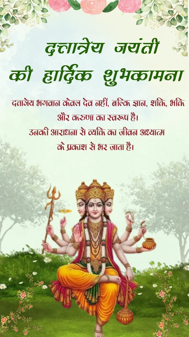 Online Dattatreya Jayanti Video Status in Marathi