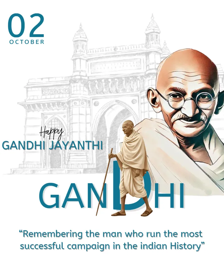 Happy Gandhi Jayanti 2025 Images for Social Media Posts