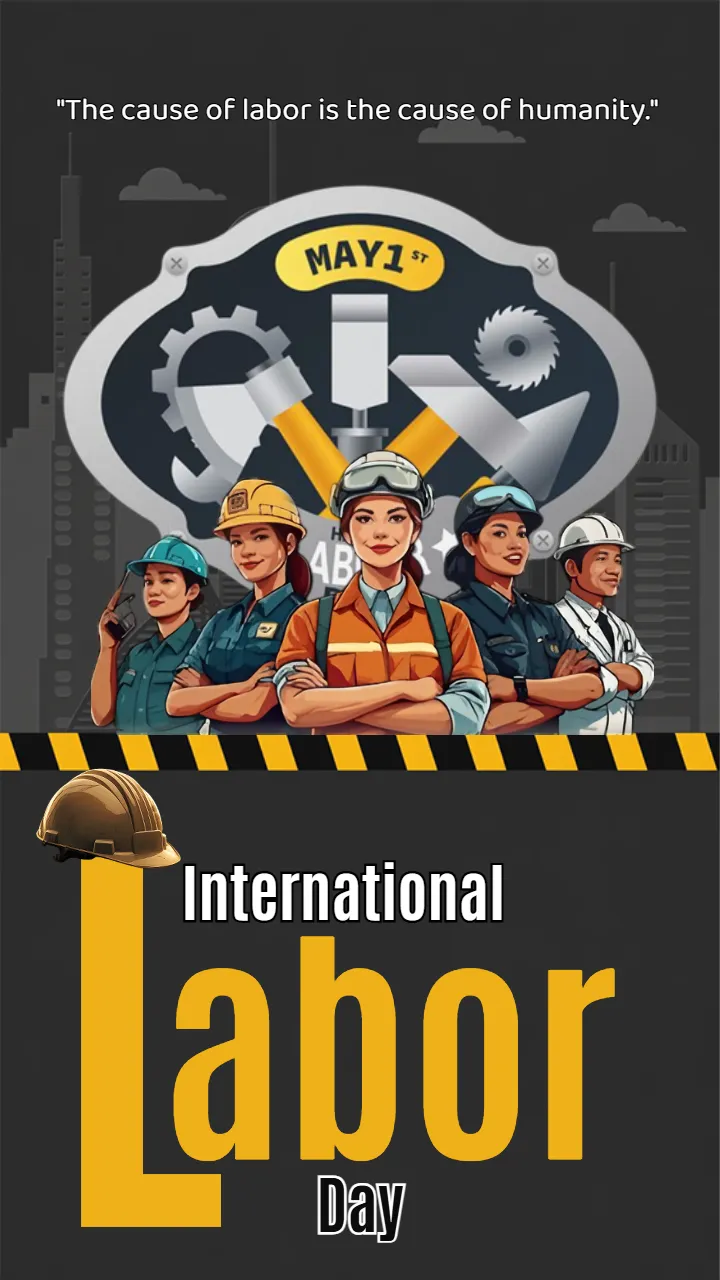 International Happy Labour Day Image in English for WhatsApp