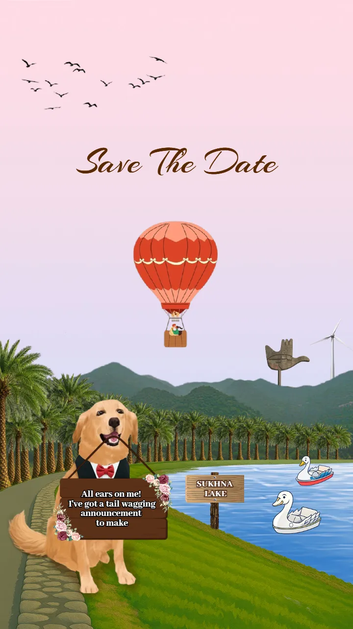 Indian wedding invitation video in modern travel style