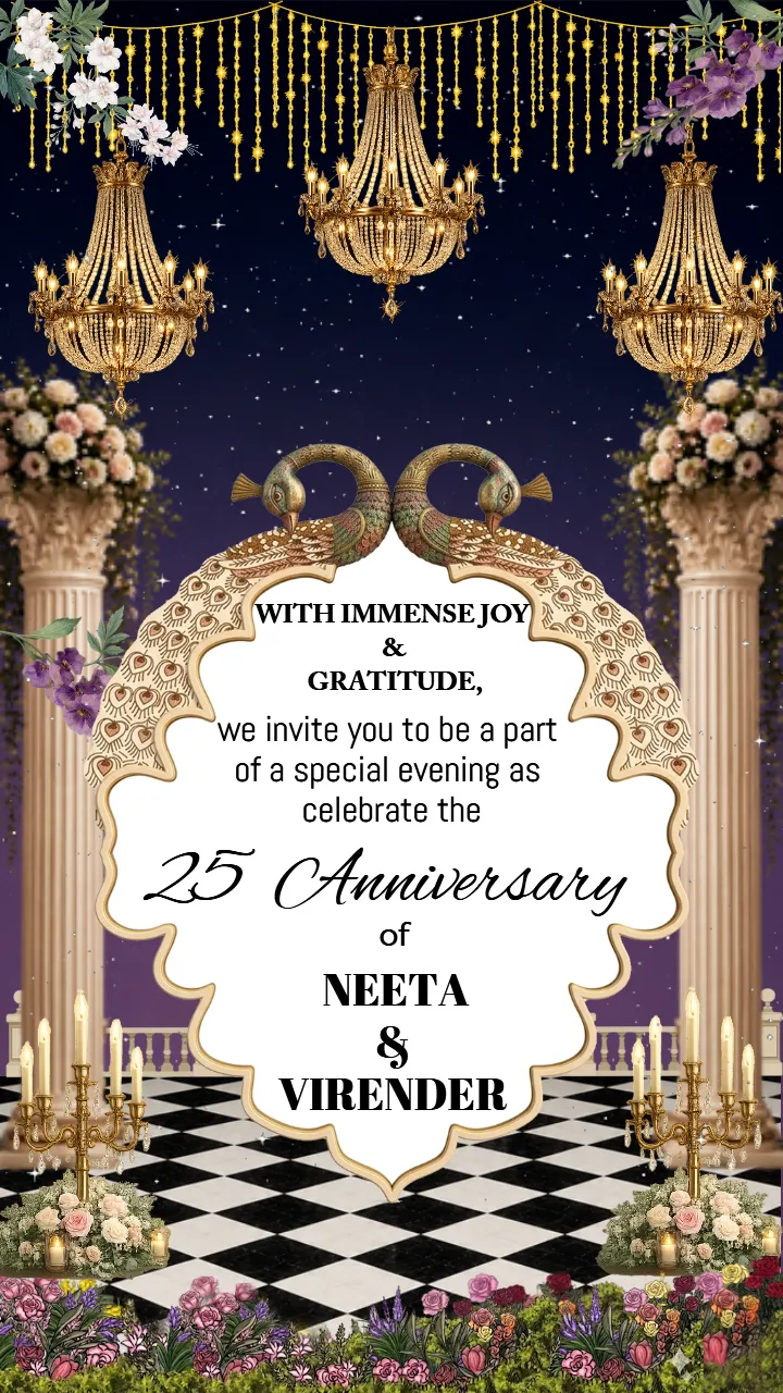 Wedding 25th Anniversary Invitation Card English Video