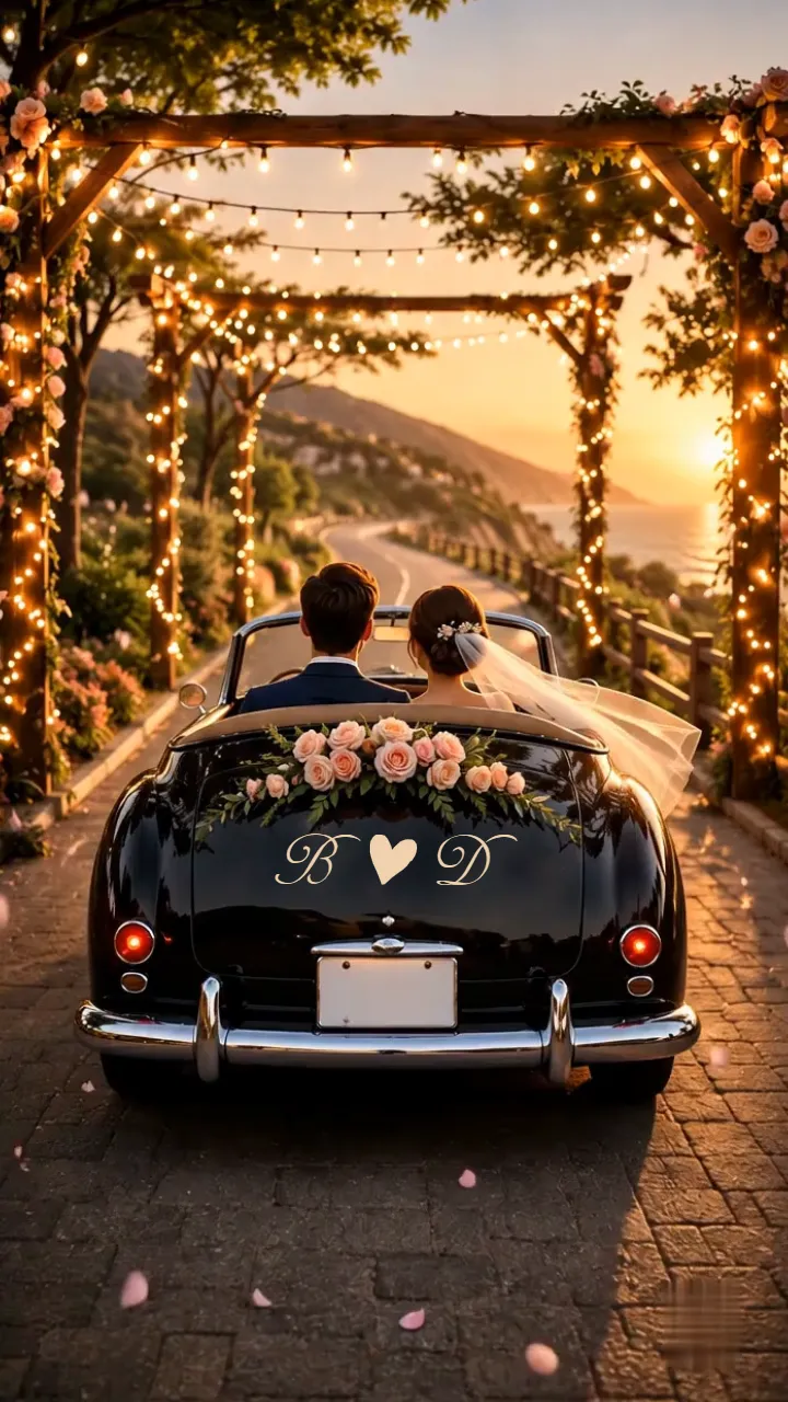 3D Wedding Save The Date Video with Couple Cartoon Theme