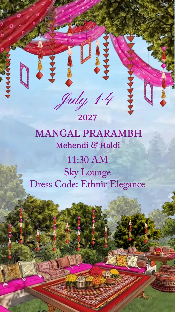 Wedding Invitation Video with Custom Designs and Music