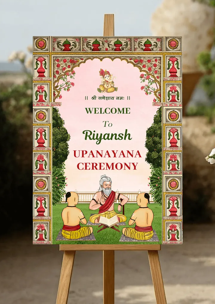 Upanayanam Welcome Board Template Classic Theme