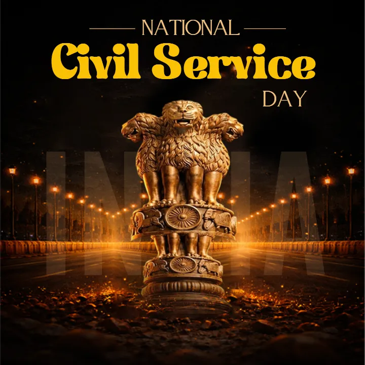 Download National Civil Service Day Image in English 4K