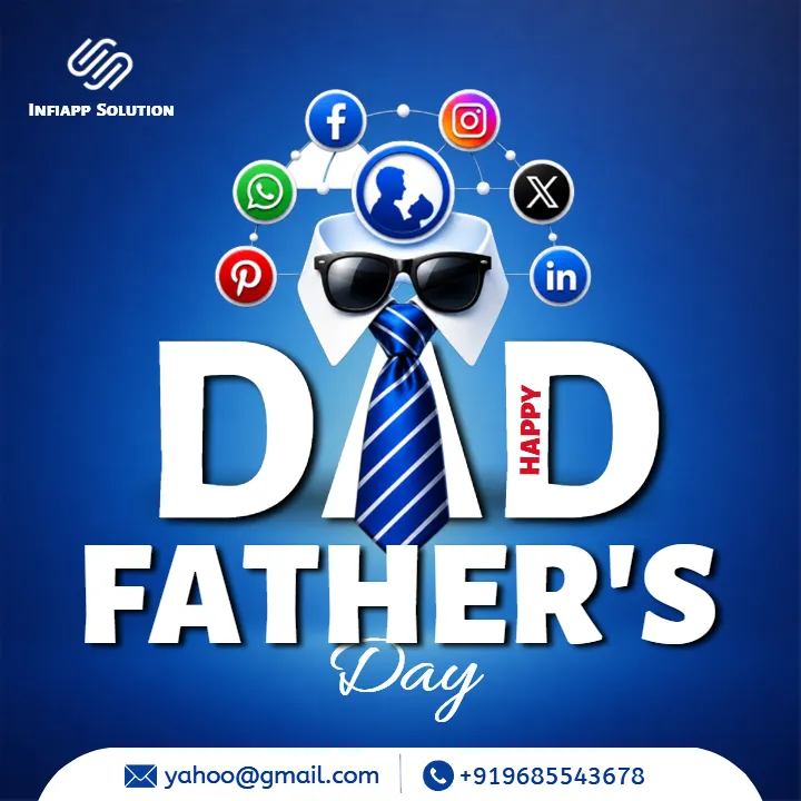 Happy Fathers Day Branding Post in English Design Ideas