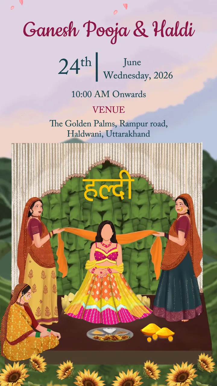 Pahadi Wedding Invitation Video for Mountain Weddings