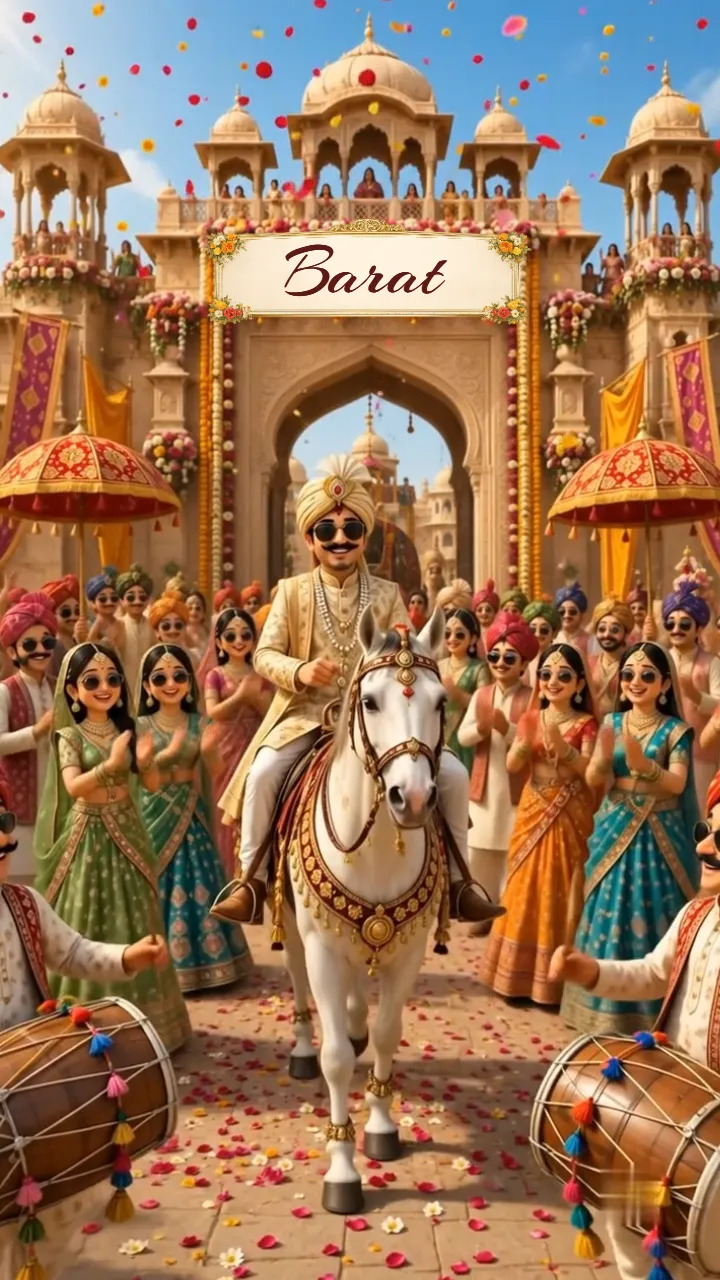 3d Indian Wedding Invitation Video with Royal Rajput Theme