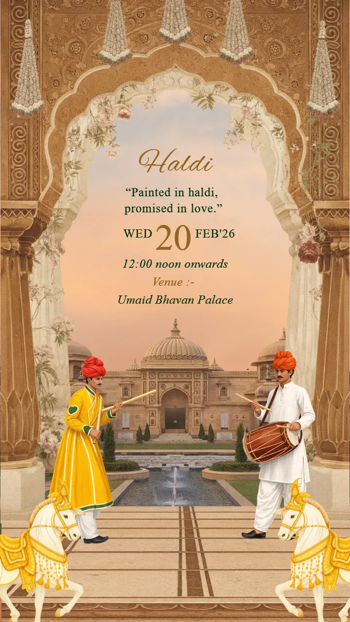 Royal Wedding Invitation Video With Grand Design