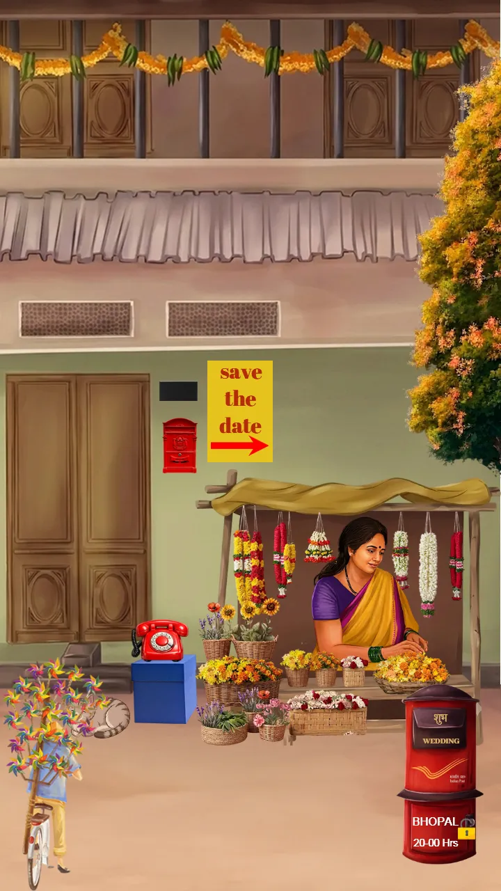 Save The Date Video with Vintage Indian Street Theme