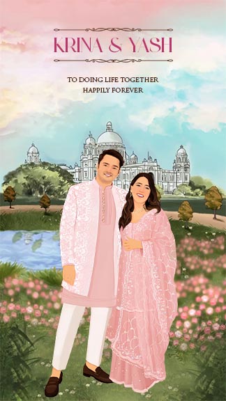 Royal Wedding Invitation Card Design With Vintage Touch