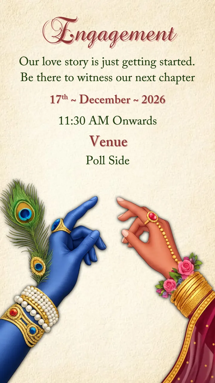 Wedding Invitation Video with Divine Radha Krishna Theme