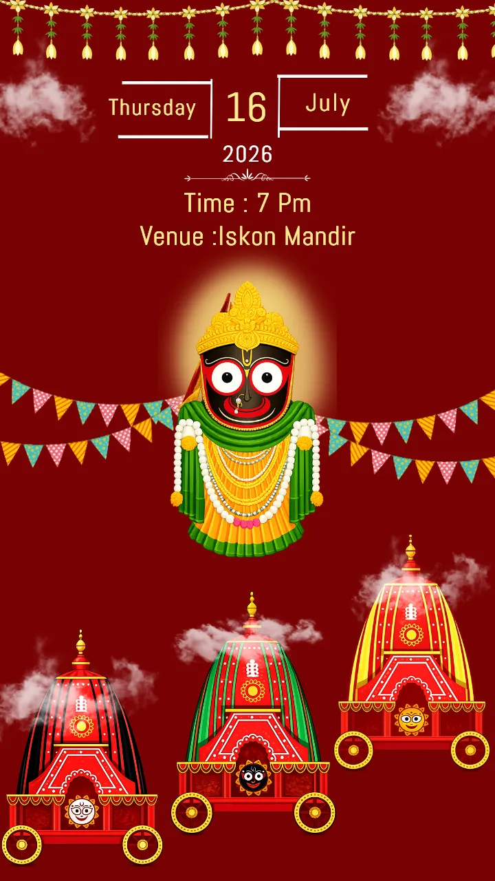 Rath Yatra Invitation Video Traditional Free for Festivals