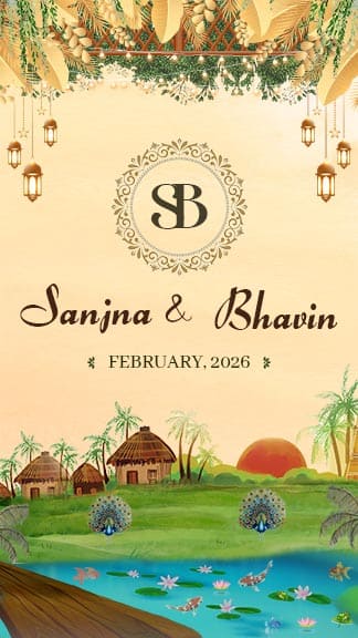 Sunset Theme Wedding Invitation Video Template For Couple