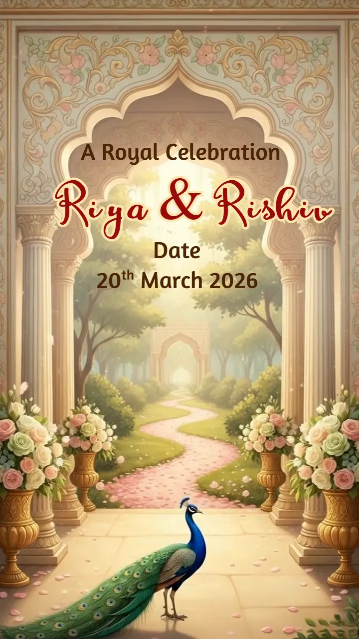 3D Wedding Invitation Video Luxury Hindu Wedding