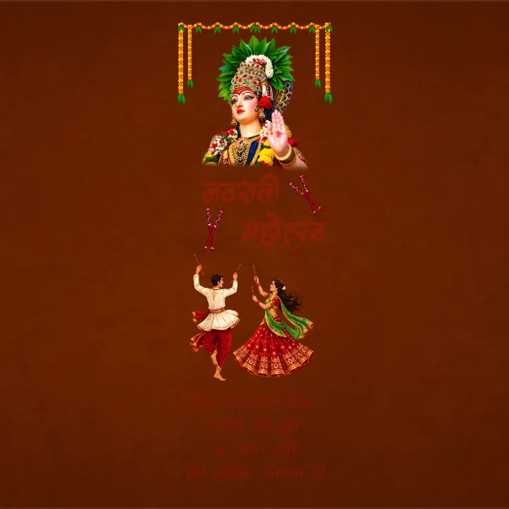 Traditional Navratri 2D Mandap Design Ideas for Events