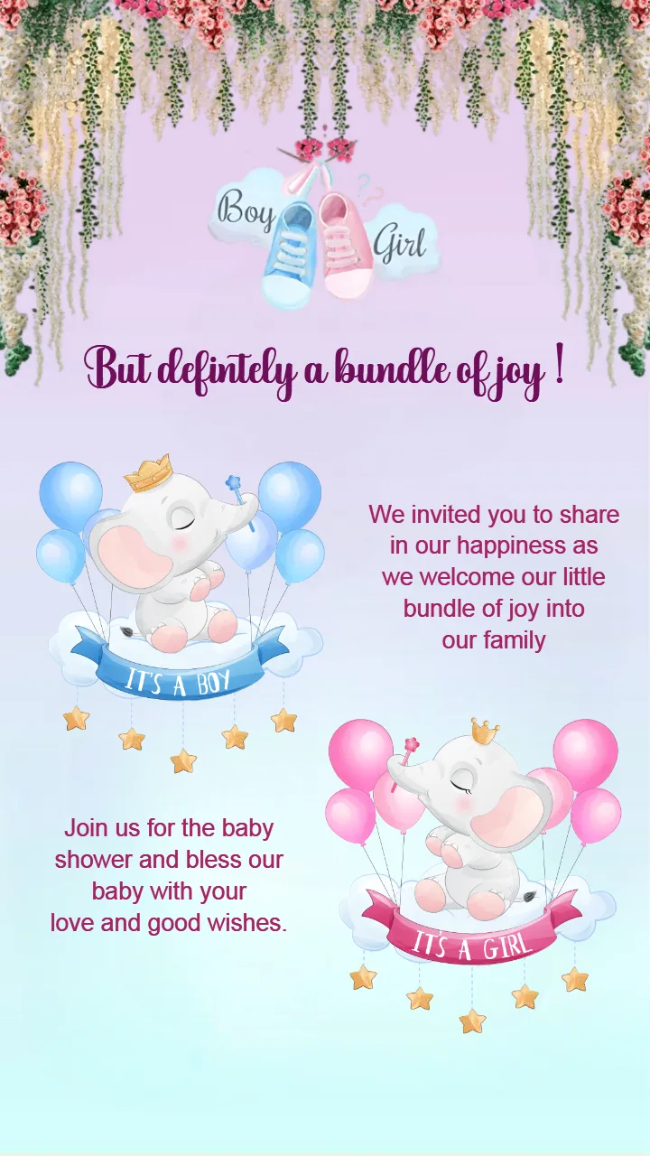 Baby Shower Invitation Video Designs for Cute Themes