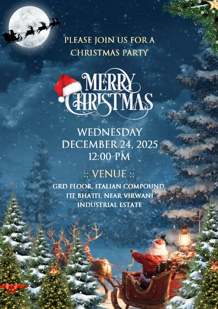 Christmas Party Invitation Poster for Festive Celebrations