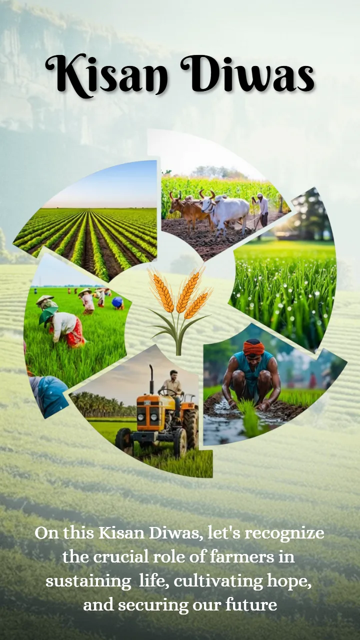 Kisan Diwas Post in English Supporting Indias Agriculture
