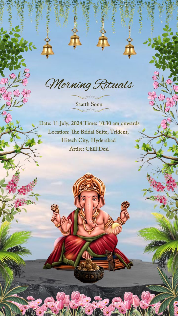 Indian palace style Wedding Invitation video theme