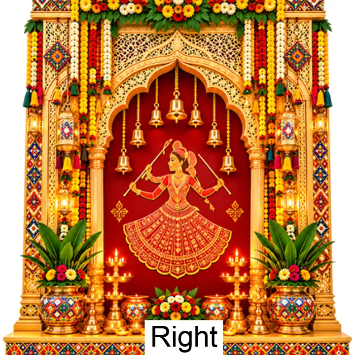 Navratri 3D Mandap Design Ideas for Community Events