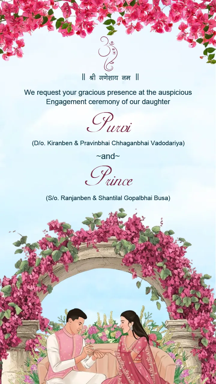 Modern Engagement Ceremony invitation Ideas for Couples
