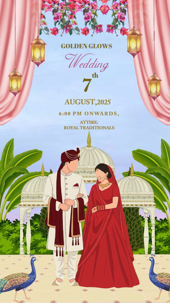 Wedding Invitation template inspired by timeless traditions