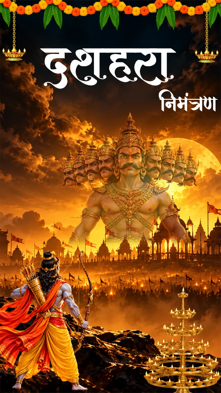 Dusserhra Invitation Video Hindi for Share Everyone