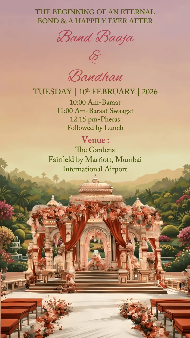 Wedding invitation video for Grand Indian Wedding Ceremony